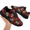 Skull And Roses Sneakers: Custom Running Shoes Unique