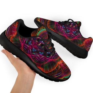 Psychedelic Sport Canvas Sneakers: Lightweight Colorful Trainers Unique