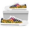 Galaxy Sunflower Canvas Shoes: Custom Low Top Sneakers