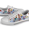 Accountant Canvas Shoes: License Plate Low Top Tennis