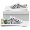 Autism Awareness Low Top Canvas Shoes: License Plate