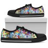 Autism Awareness Low Top Canvas Shoes: License Plate