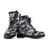 Camo Vegan Combat Boots: Custom Camouflage Military Style
