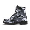 Camo Vegan Combat Boots: Custom Camouflage Military Style