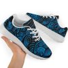 Blue Psychedelic Pattern Sneakers: Sport Lightweight Canvas Shoes