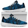 Blue Psychedelic Pattern Sneakers: Sport Lightweight Canvas Shoes