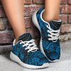 Blue Psychedelic Pattern Sneakers: Sport Lightweight Canvas Shoes