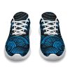 Blue Psychedelic Pattern Sneakers: Sport Lightweight Canvas Shoes