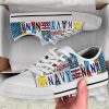 Navy Nana Custom License Plate Sneakers: Low Top