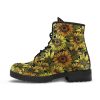 Sunflower Vegan Leather Combat Boots: Bohemian Ankle Boots