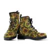 Sunflower Vegan Leather Combat Boots: Bohemian Ankle Boots