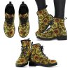 Sunflower Vegan Leather Combat Boots: Bohemian Ankle Boots