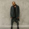Ninja Stonewashed Grey Harem Pants: Cotton Samurai Drop