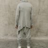 Misty Grey Jedi Style Cotton Hoodie: Dystopian Festival