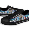 Bachata Dance Shoes: License Plate Sneakers Custom Canvas