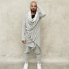 Misty Grey Jedi Style Cotton Hoodie: Dystopian Festival