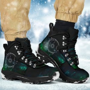 Sun & Moon Vegan Alpine Boots: Custom Celestial