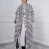 Sapphire Mink Fur Coat With Shawl Collar