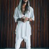 Bamboo Hooded Kimono Robe: Jedi Cosplay Yoga Festival