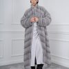 Sapphire Mink Fur Coat With Shawl Collar