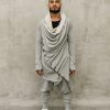 Misty Grey Jedi Style Cotton Hoodie: Dystopian Festival