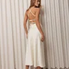 Elegant Backless Silk Slip Evening Dress