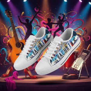 Bachata Dance Shoes: License Plate Sneakers Custom Canvas