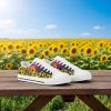 Galaxy Sunflower Canvas Shoes: Custom Low Top Sneakers