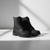 Flower Of Life Vegan Leather Combat Boots: Unique
