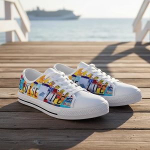 Cruise Life Custom Canvas Low Top Shoes: License
