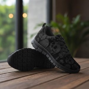 Skull Print Sneakers: Custom Running Training Shoes