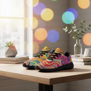 Colorful Sport Sneakers: Lightweight Exercise Shoes Unique Design